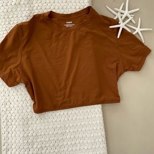 SKIMS Brown Crop Top